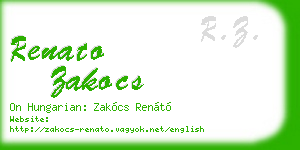 renato zakocs business card